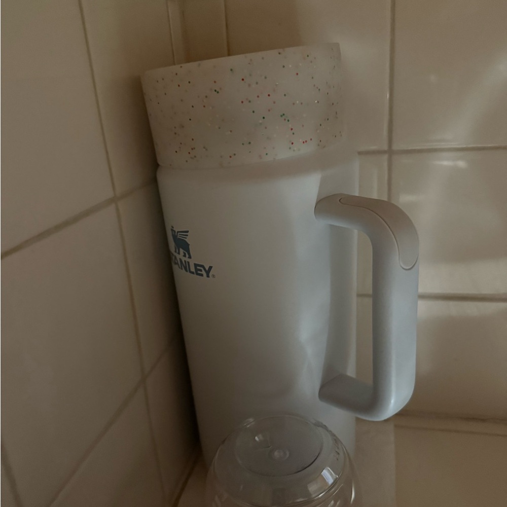 Stanley Light Blue Mug with Handle and Straw